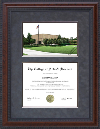 Gwinnett Tech Diploma Frame with Campus Lithograph