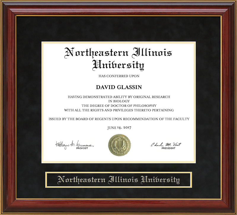 Northeastern Illinois University (NEIU) Mahogany Diploma Frame ...