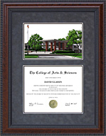 Saint Xavier University (SXU) Diploma Frame with Campus Lithograph