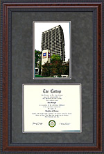 University of Illinois, Chicago (UIC) Diploma Frame with Campus Lithograph