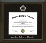 American College of Education Diploma Frame