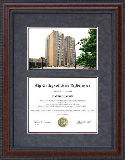 Kent State Diploma Frame with Campus Lithograph