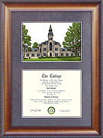 Kansas State University (K-State) Diploma Frame with Campus Lithograph