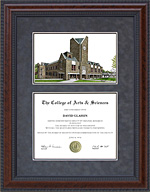 Bellarmine University Diploma Frame with Campus Lithograph