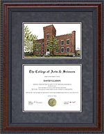 Kentucky State University (KSU) Diploma Frame with Campus Lithograph
