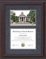 Diploma Frame with Western Kentucky University (WKU) Lithograph