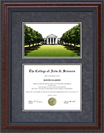 Dillard University Diploma Frame with Campus Lithograph