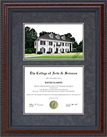 McNeese State Diploma Frame with Campus Lithograph