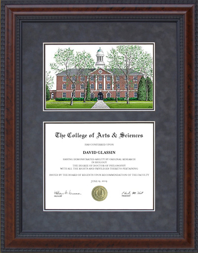 University of Maine (UMaine) Diploma Frame with Campus Lithograph