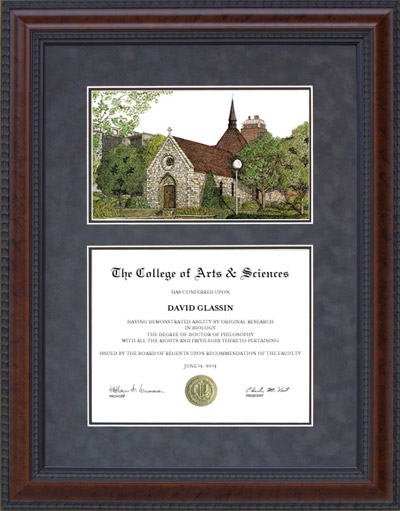 Marquette University Diploma Frame with Campus Lithograph
