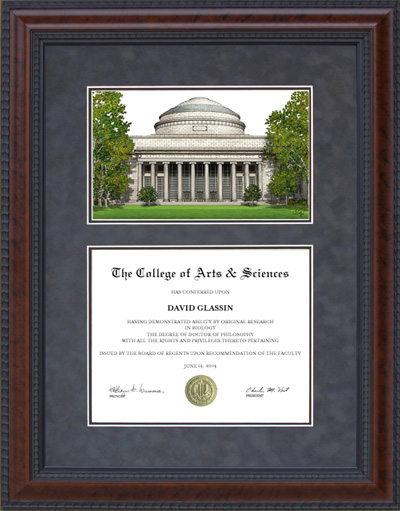 Larson-Juhl Diploma Frame with MIT Campus Lithograph