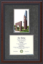 Minnesota State University (MSU) Diploma Frame with Campus Lithograph