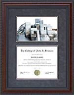 University of Minnesota (U of M) Diploma Frame with Campus Lithograph