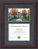 Diploma Frame with University of Central Missouri (UCM) Lithograph