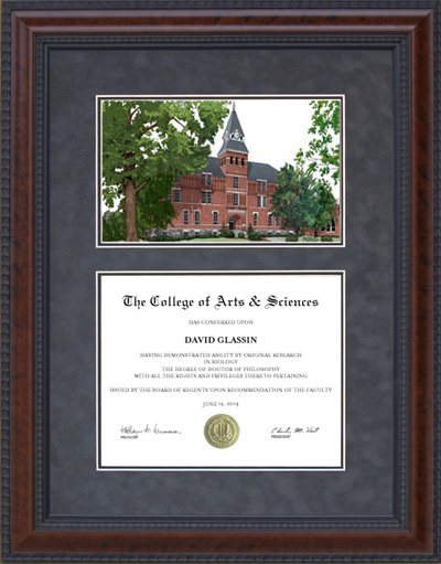 Morris Brown College (MBC) Document Frame with Campus Lithograph