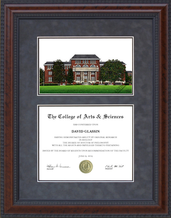 Diploma Frame with Mississippi State University (MSU) Lithograph Wordyisms