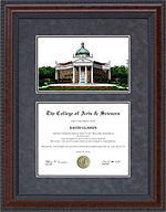 University of Southern Mississippi (Southern Miss) Diploma Frame with Campus Lithograph