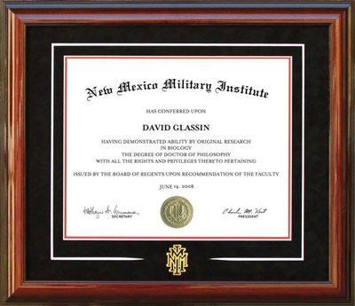 NMMI Diploma Frame with Mat Accent