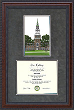 Dartmouth Diploma Frame with Campus Lithograph