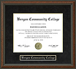 Bergen Community College Diploma Frame