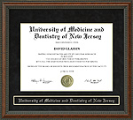 University of Medicine and Dentistry of New Jersey (UMDNJ) Diploma Frame