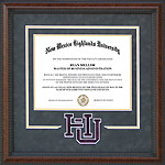 NMHU Burl Diploma Frame with Suede Mat