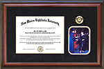 New Mexico Highlands Cherry Diploma Frame with 5x7 Photo Opening