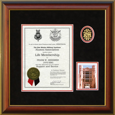 NMMI Alumni Association Life Membership Frame