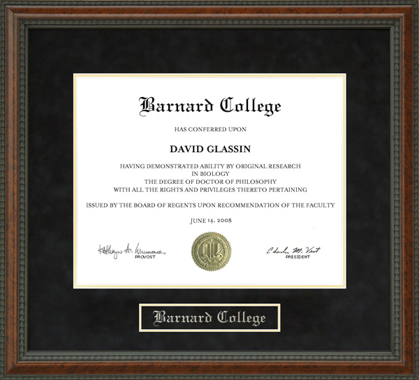 barnard college diploma