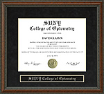 State University of New York College of Optometry Diploma Frame