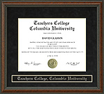 Teachers College, Columbia University Diploma Frame