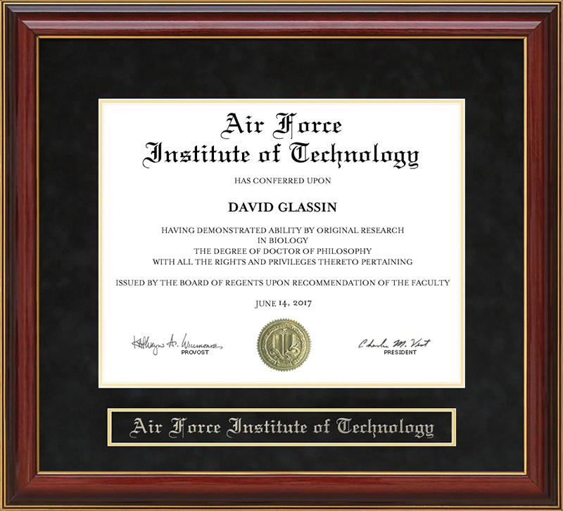 Air Force Institute of Technology (AFIT) Mahogany Diploma Frame: Wordyisms Air Force Institute of Technology (AFIT) Mahogany Diploma Frame: Wordyisms