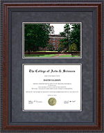 Ohio University Diploma Frame with Campus Lithograph
