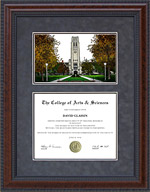 University of Toledo Diploma Frame with Campus Lithograph
