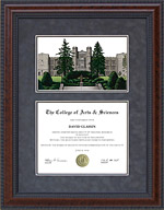 Xavier University Diploma Frame with Campus Lithograph