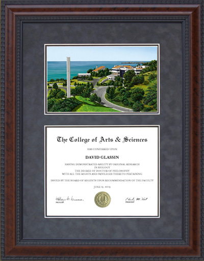 Pepperdine Diploma Frame with Campus Lithograph