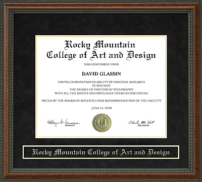 Rocky Mountain College of Art and Design (RMCAD) Diploma Frame