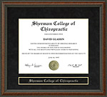 Sherman College of Straight Chiropractic Diploma Frame