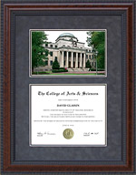 Diploma Frame with University of South Carolina Campus Lithograph