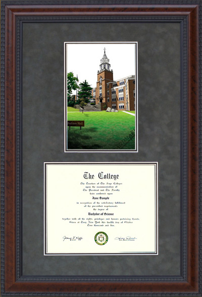 Southern Illinois University Carbondale (SIUC) Diploma Frame with Campus Lithograph