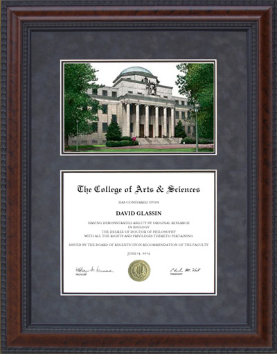 University of South Carolina (USC) Diploma Frame with Campus Lithograph