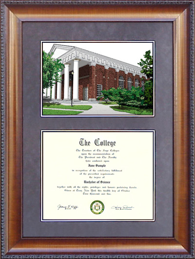 Spelman College Diploma Frame with Campus Lithograph