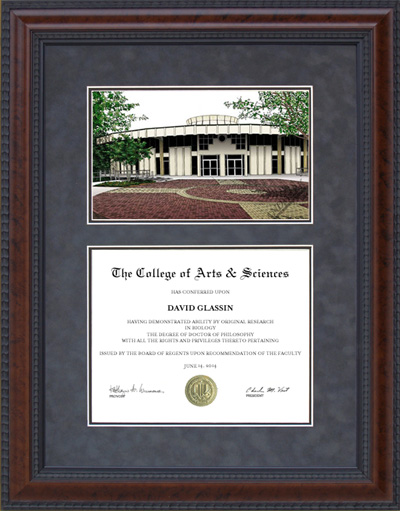 University of West Georgia (UWG) Diploma Frame with Campus Lithograph