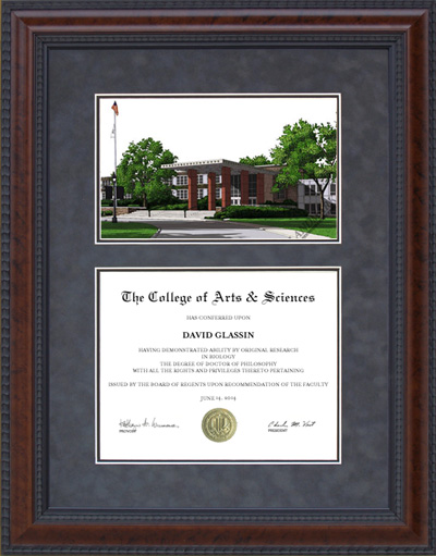 Saint Xavier University (SXU) Diploma Frame with Campus Lithograph