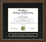 Southern College of Optometry (SCO) Diploma Frame