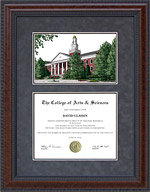 Tennessee Tech (TTU) Diploma Frame with Campus Lithograph