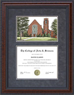 University of Tennessee, Chattanooga (UTC) Diploma Frame with Campus Lithograph