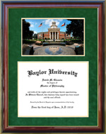 Baylor University Frame with Campus Artwork