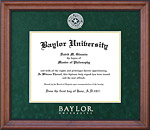 Baylor Diploma Frame with Gold Embossed Seal and Logo