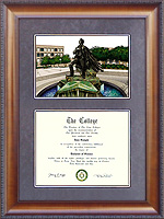 Stephen F. Austin State University (SFA) Diploma Frame with Campus Lithograph